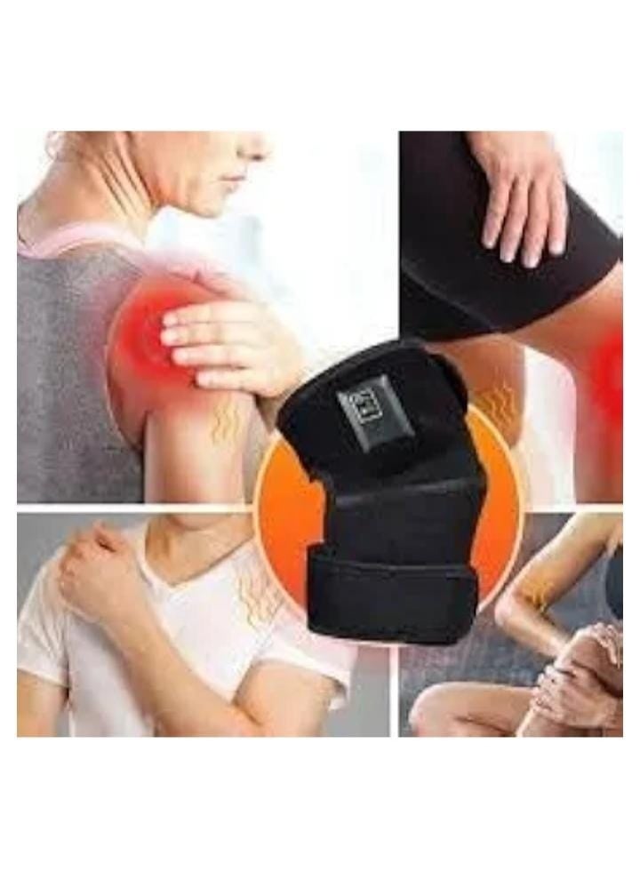 جهاز تدليك الركبة اللاسلكي بتقنية الحرارة والاهتزاز - دعامة ركبة كهربائية مدفأة ومسند للمفاصل - وسادة تدفئة علاجية للركبة لتخفيف الآلام وتعزيز التعافي - Image 2